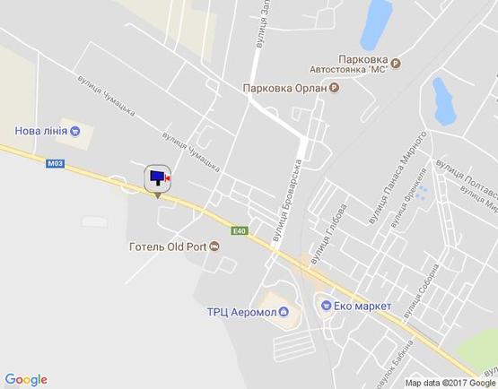 Схема рекламной плоскости по адресу м. Бориспіль, траса М 03, км 34+900 право, вул. Київський шлях, 1, поруч  ТРЦ Аеромол, АЗС  WOG