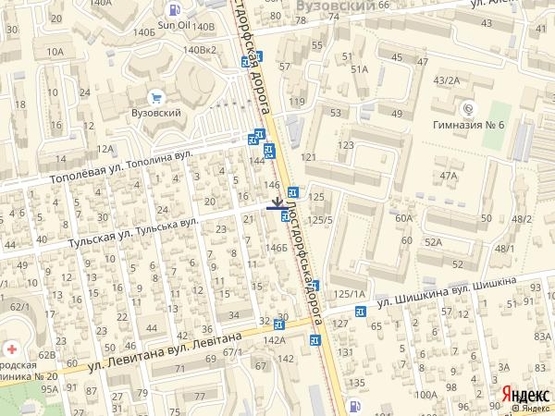 Схема рекламної площини за адресою Люстдорфская дорога-Тульская