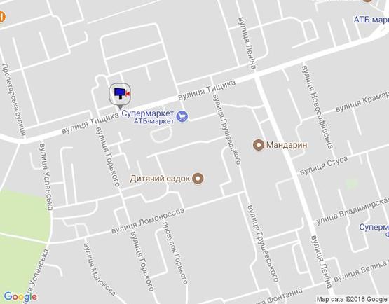 Схема рекламной плоскости по адресу м. Умань, вул. Тищика, 13