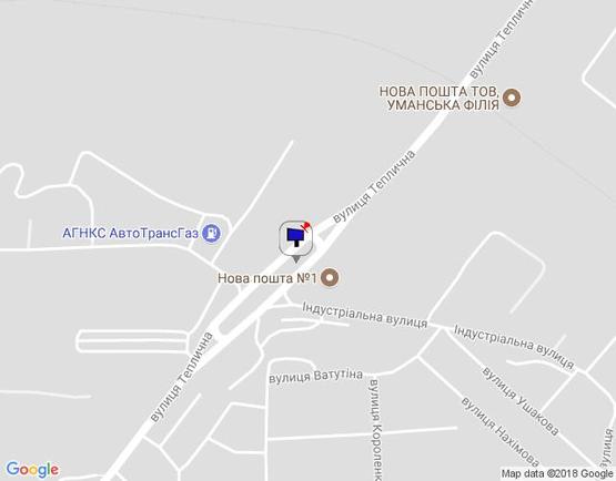 Схема рекламной плоскости по адресу м. Умань, вул. Теплична