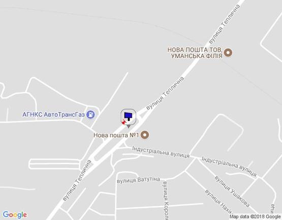 Схема рекламной плоскости по адресу м. Умань, вул. Теплична