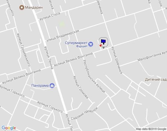 Схема рекламной плоскости по адресу м. Умань, вул. Велика Фонтанна, 37