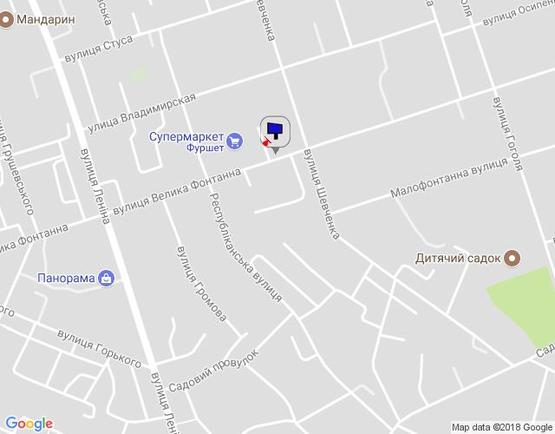 Схема рекламной плоскости по адресу м. Умань, вул. Велика Фонтанна, 37