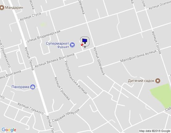 Схема рекламной плоскости по адресу м. Умань, вул. Велика Фонтанна, 37