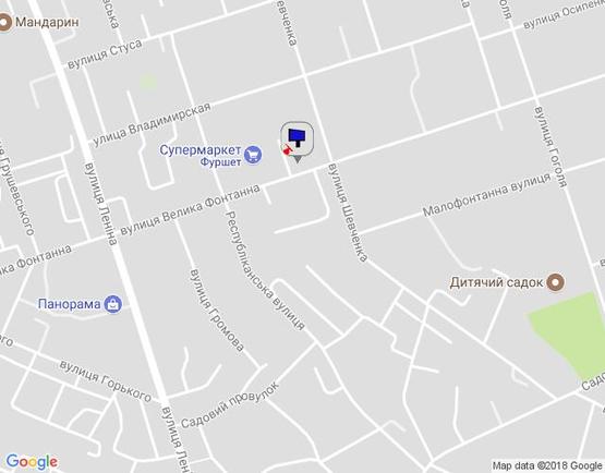 Схема рекламної площини за адресою м. Умань, вул. Велика Фонтанна, 37