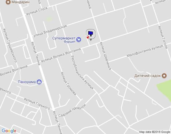 Схема рекламної площини за адресою м. Умань, вул. Велика Фонтанна, 37