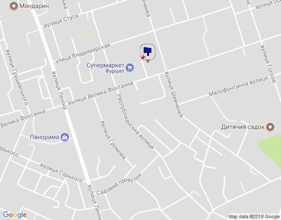 Схема рекламной плоскости по адресу м. Умань, вул. Велика Фонтанна, 37