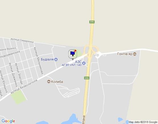 Схема рекламної площини за адресою м. Умань, вул. Визволителів