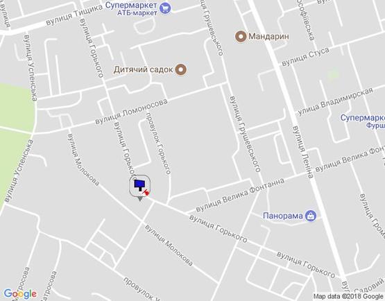 Схема рекламной плоскости по адресу м. Умань, вул. Горького, 33