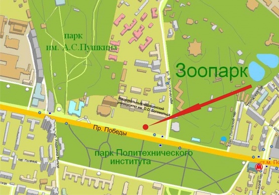 Схема рекламної площини за адресою Пр.Победы,34 (медуниверситет)- призма грань-3