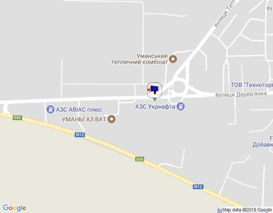 Схема рекламной плоскости по адресу м. Умань, вул. Теплична