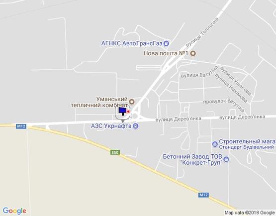 Схема рекламной плоскости по адресу м. Умань, вул. Теплична