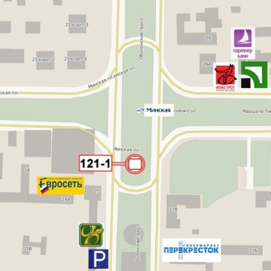 Схема рекламної площини за адресою Оболонский просп., (ст. м.  Минская, ТРЦ "Дрим Таун", сьезд с ул. М.Тимошенко на пл. Минскую)