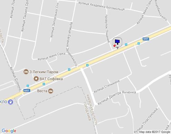 Схема рекламной плоскости по адресу м. Бровари, вул. Київська, 41