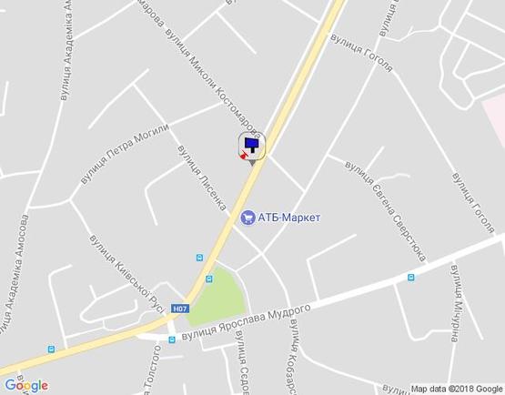 Схема рекламной плоскости по адресу м. Бровари, вул. Київська, 171