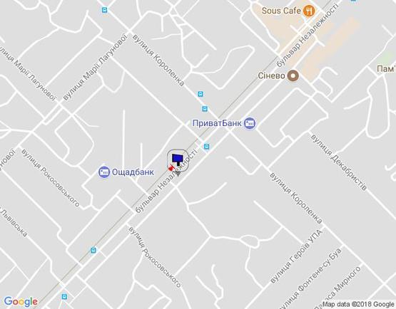 Схема рекламной плоскости по адресу м. Бровари, бульвар Незалежності, 10