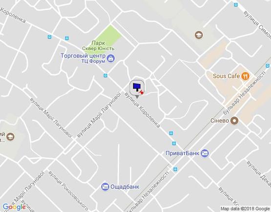 Схема рекламной плоскости по адресу м. Бровари, вул. Короленка, 54