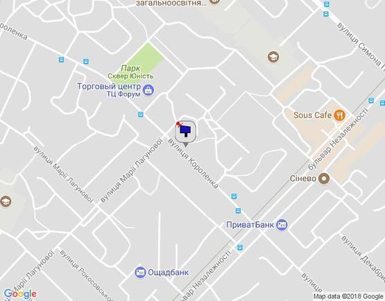 Схема рекламной плоскости по адресу м. Бровари, вул. Короленка, 54