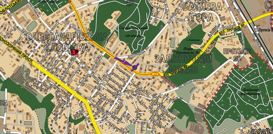 Схема рекламной плоскости по адресу ул. Соломенская,27