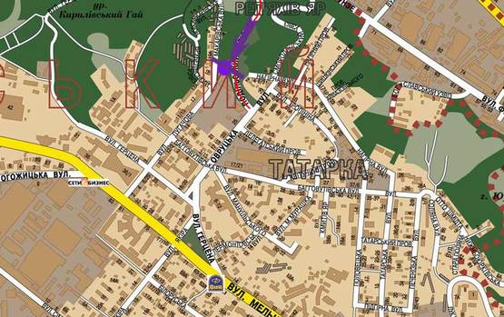 Схема рекламної площини за адресою Подольский спуск, 250 м до ул.Овруцкой, ТЦ Променада