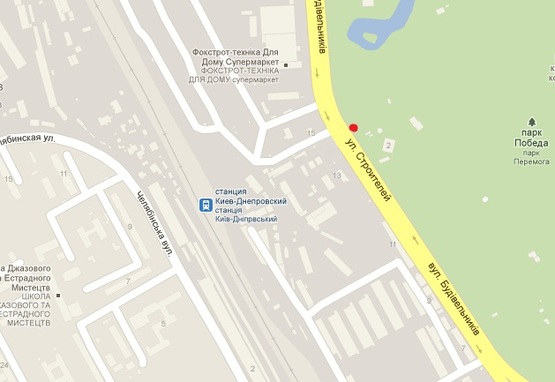 Схема рекламної площини за адресою Освободителей пр-кт, напротив д.№15, перед пешеход. мостом в сторону бул.Перова, перед маг. "Фокстрот"