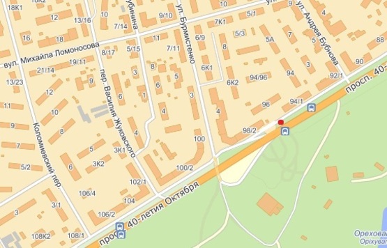 Схема рекламной плоскости по адресу Голосеевский (40-летия Октября), 98/2 пр-кт (светофор), напр. к Московской пл.