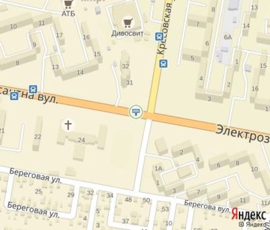 Схема рекламної площини за адресою мкр. 4-й Заречный,31 (перекресток ул.Десантной и ул.Кресовской), дв-е к ул. Электрозаводская