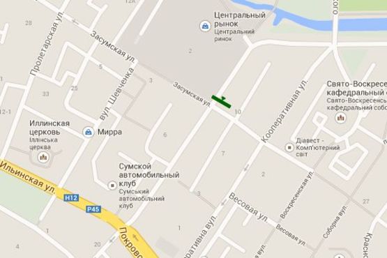 Схема рекламної площини за адресою 1-а Набережна р. Стрілки вул. - 9-го Травня пров.