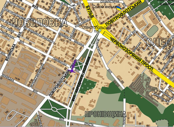 Схема рекламної площини за адресою пр.Воздухофлотский/Севастопольская пл.. направление а/п Жуляны