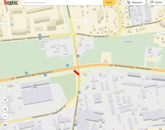 Схема рекламной плоскости по адресу Миколайчука - Липинського (в центр, зліва)