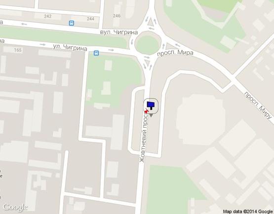 Схема рекламной плоскости по адресу пр. Богоявленський - напроти Автовокзалу