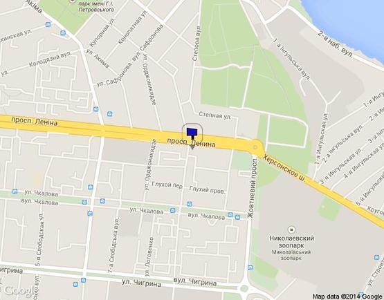 Схема рекламной плоскости по адресу вул. М. Василевського - пр. Леніна