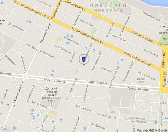 Схема рекламной плоскости по адресу вул. Радянська, 6-8 (ТЦ Нікольський посад)