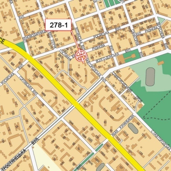 Схема рекламной плоскости по адресу Славгородская ул., 2/10 (КррСиббанк) направ. к Харьковскому шоссе