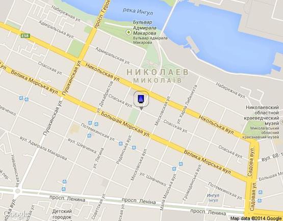 Схема рекламной плоскости по адресу вул. Радянська - вул. Спаська