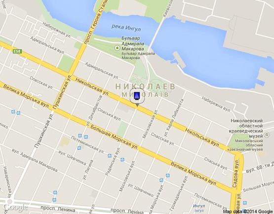 Схема рекламної площини за адресою вул. Радянська - вул. Нікольська