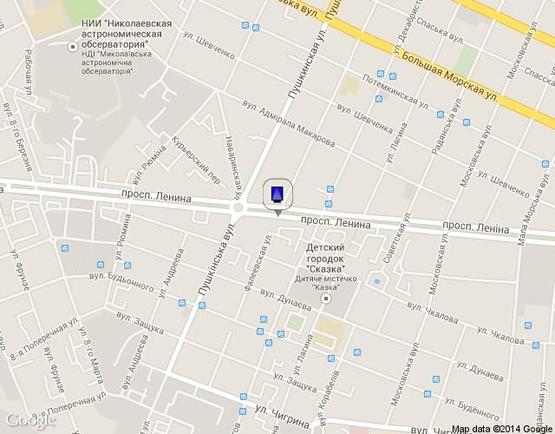 Схема рекламної площини за адресою пр. Леніна, 67 - вул. Фалєєвська