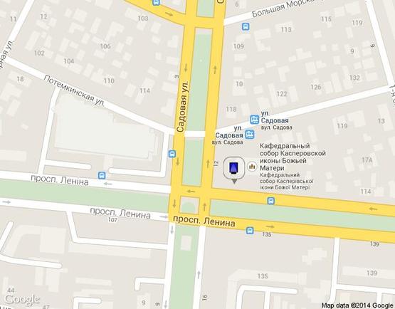 Схема рекламної площини за адресою пр. Леніна - вул. Садова