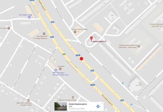 Схема рекламної площини за адресою Зодчих ул., 32, Кольцевая дорога (в направлении проспекта Победы,  Новая Почта,Ашан, Эльдорадо