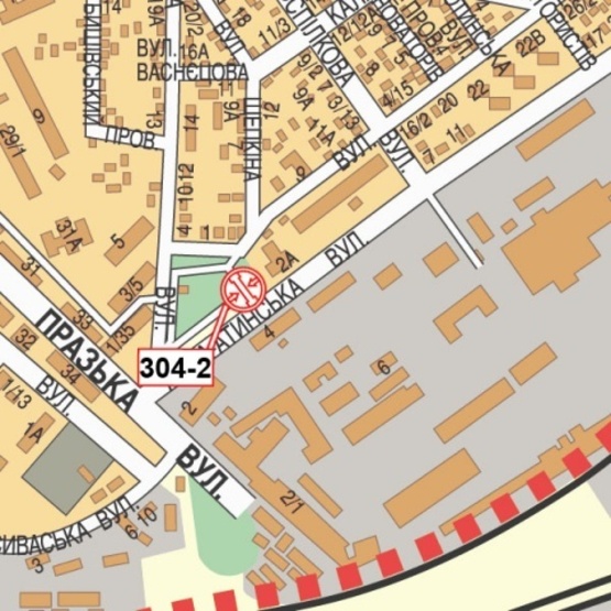 Схема рекламной плоскости по адресу Алма-Атинская ул., напротив №4 (маркет "Фора", салон красоты "Ника"), направ. из центра города