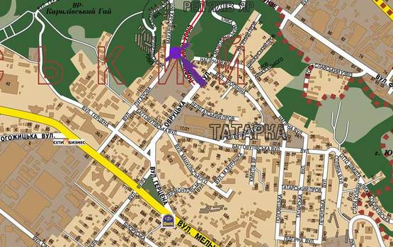 Схема рекламной плоскости по адресу Подольский спуск, 250 м от ул.Овруцкой