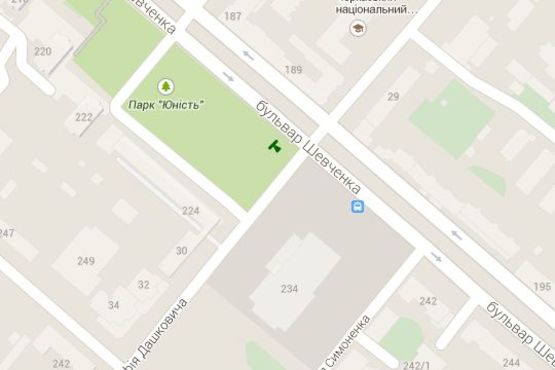 Схема рекламной плоскости по адресу Шевченка бульв., 224