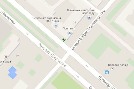 Схема рекламной плоскости по адресу Шевченка бульв. - Байди-Вишневецького вул., 34