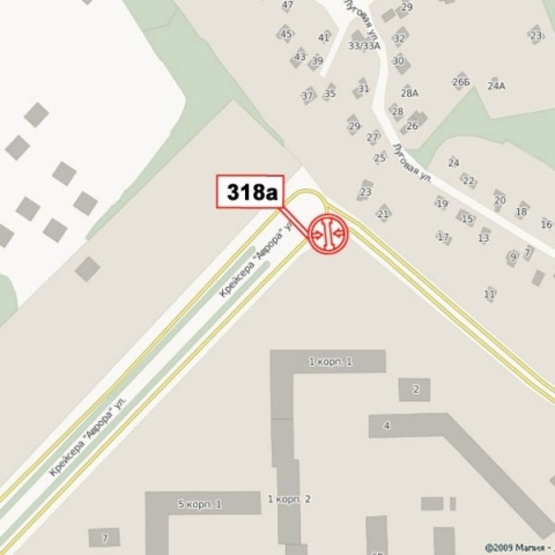 Схема рекламной плоскости по адресу Луценко Дмитрия  ул., 1, к. 1 (поворот с ул. Юрия Смолича на ул. Дмитрия Луценка), направ. в центр