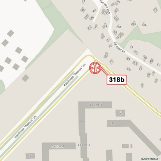 Схема рекламной плоскости по адресу Луценко Дмитрия ул., 1, к. 1 (поворот на ул. Юрия Смолича), в направ. Кольцевой дороги