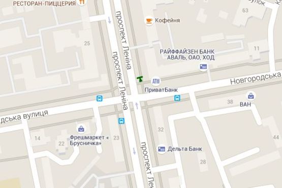 Схема рекламної площини за адресою Науки просп. (Леніна просп.) - Новгородська вул., (зупинка) №1