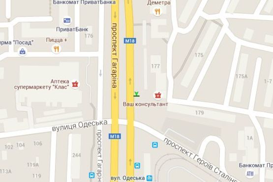 Схема рекламной плоскости по адресу Гагаріна просп., 177 (зупинка) №1