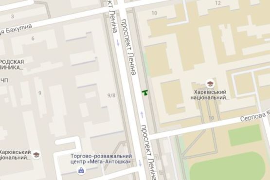 Схема рекламной плоскости по адресу Науки просп. (Леніна просп.), 14