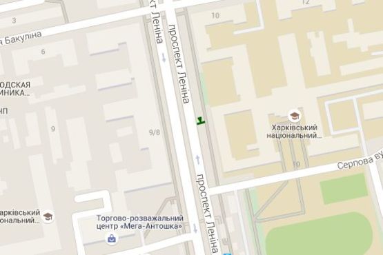 Схема рекламной плоскости по адресу Науки просп. (Леніна просп.), 14