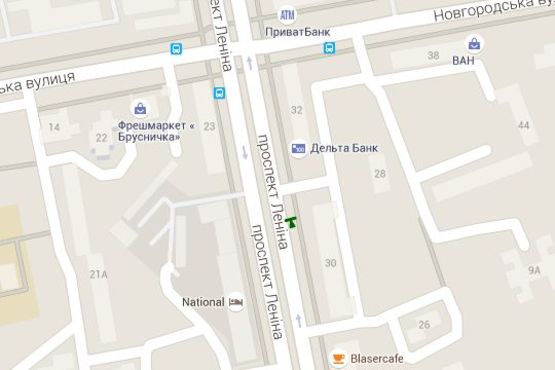 Схема рекламной плоскости по адресу Науки просп. (Леніна просп.), 30 (№2)